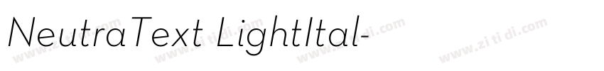 NeutraText LightItal字体转换